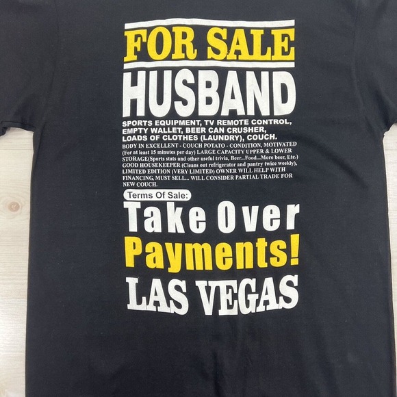 For Sale Husband Funny T Shirt Size Medium Black Pennington USA MADE Ribbed - Picture 3 of 13